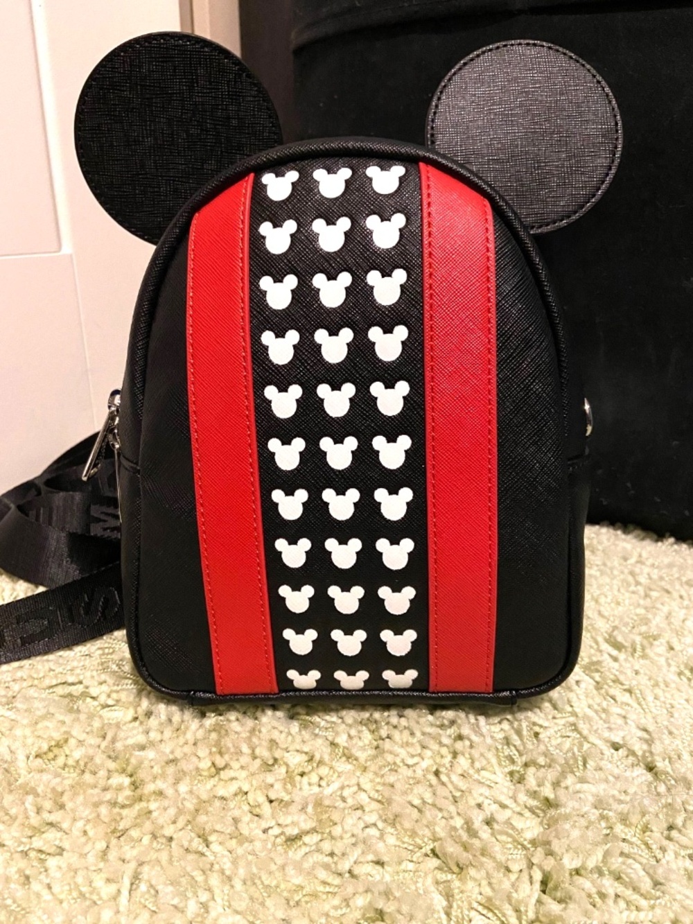 Loungefly Disney Mickey Mouse Ears Convertible Mini Backpack/Crossbody Bag